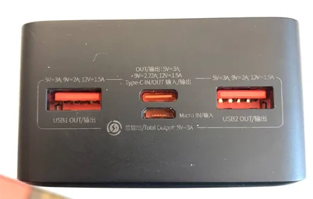 پاوربانک 20 وات بیسوس مدل PPBD30K ظرفیت 30000 میلی آمپر ساعت