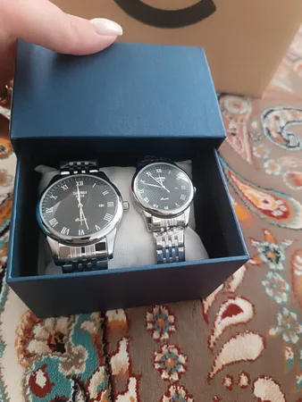 ست ساعت مچی عقربه ای زنانه و مردانه اسکمی مدل 9058B