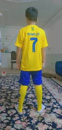 ست 3 تکه لباس ورزشی پسرانه طرح النصر مدل رونالدو 2024