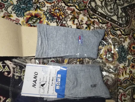 جوراب مردانه مدل نانو پنبه ساق بلند بسته 12 عددی