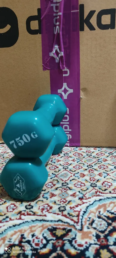 دمبل وزنه پویا مدل روکش دار وزن 750گرم بسته 2عددی