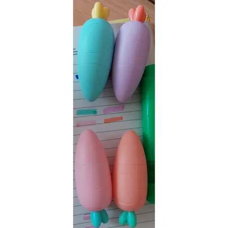 ماژیک علامت گذار مدل پاستلی طرح هویج بسته 6 عددی