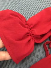 تجریه خرید پیراهن زنانه مدل تابستانه ساحلی رنگ قرمز