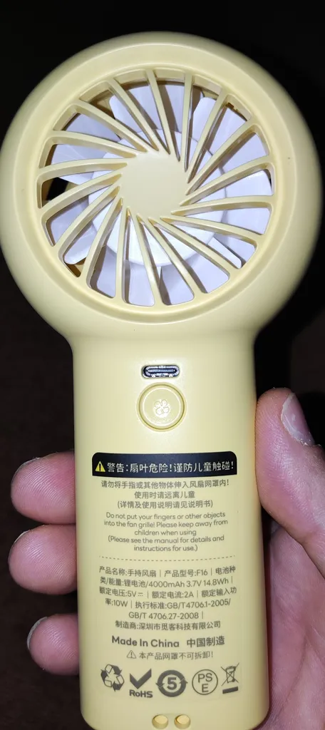 پنکه شارژی قابل حمل سولو مدل F16 Flower