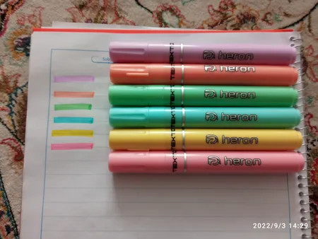 ماژیک علامت گذار پلیکان مدل Heron مجموعه 6 عددی