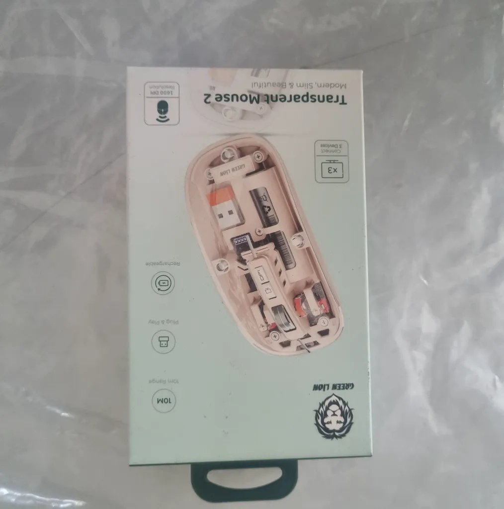 ماوس بی سیم گرین لاین مدل Transparent Mouse 2