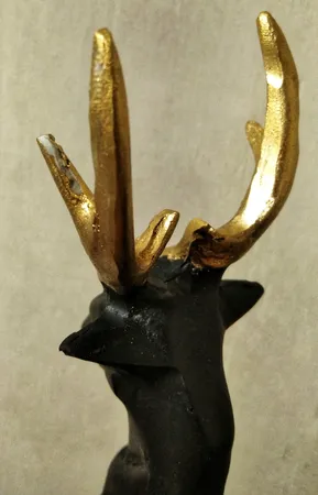 مجسمه طرح گوزن مدل HE-84 مجموعه 2 عددی