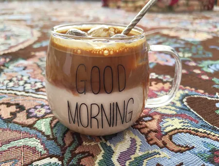 لیوان مدل پیرکس تپل Good Morning