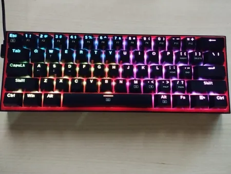 کیبورد گیمینگ ردراگون مدل K617 FIZZ، سوییچ مکانیکال قرمز، Tenkeyless، نورپردازی RGB