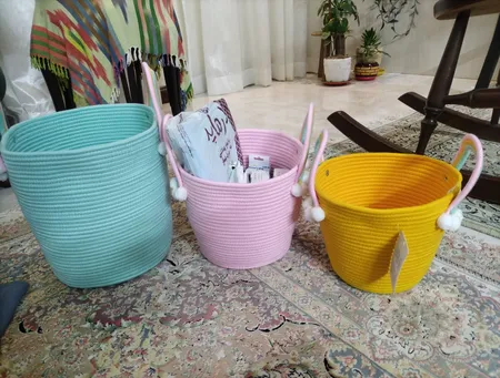 سبد اسباب بازی مدل رنگین کمان مجموعه 3 عددی