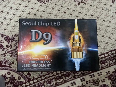 هدلایت لامپ خودرو D9 مدل H4 بسته 2 عددی