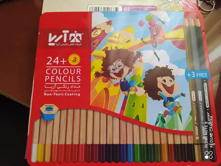 مداد رنگی 24+3 رنگ آریا مدل 3022