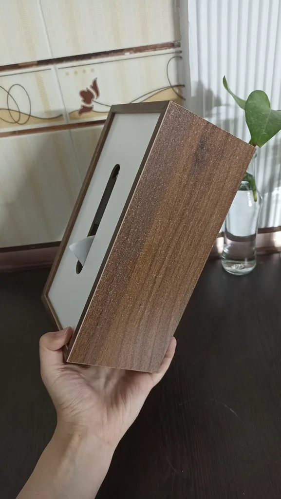 جعبه دستمال کاغذی رایکا مدل چوبی