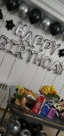 بادکنک فویلی مسترتم طرح هپی برث دی کروم پلاس بسته 23 عددی