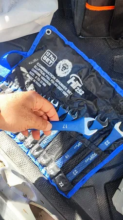 آچار یکسر تخت و یکسر رینگی اچ تی مدل SD120 مجموعه 12 عددی