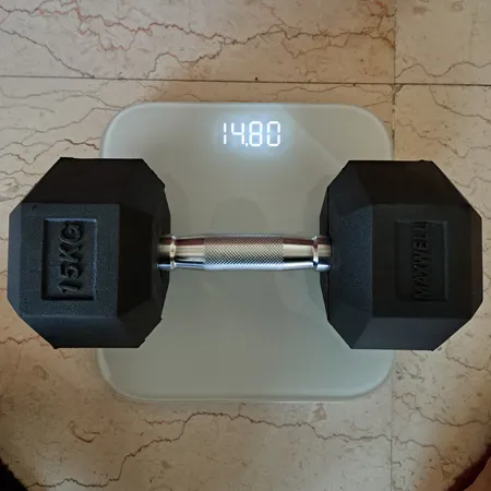 دمبل مدل شش ضلعی وزن ۱۵ کیلوگرم بسته ۲ عددی