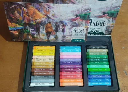 پاستل روغنی 36 رنگ آریا مدل Artist-Bus