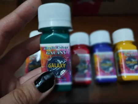 رنگ اکریلیک گلکسی مدل base حجم 50 میلی لیتر بسته 6 عددی