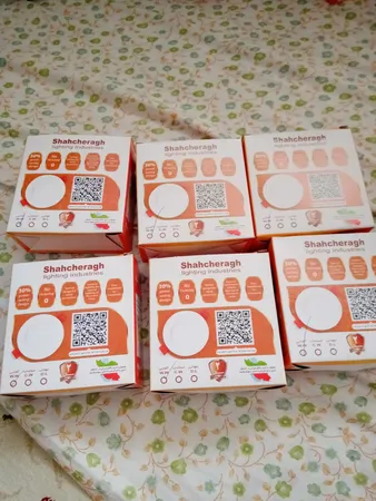 چراغ هالوژن 7 وات شاهچراغ مدل روناک بسته 12 عددی