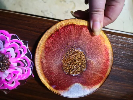 قالب رزین طرح دایره مدل زیر لیوانی کد C1