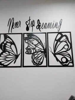 استیکر دیواری طرح پروانه مجموعه 3 عددی