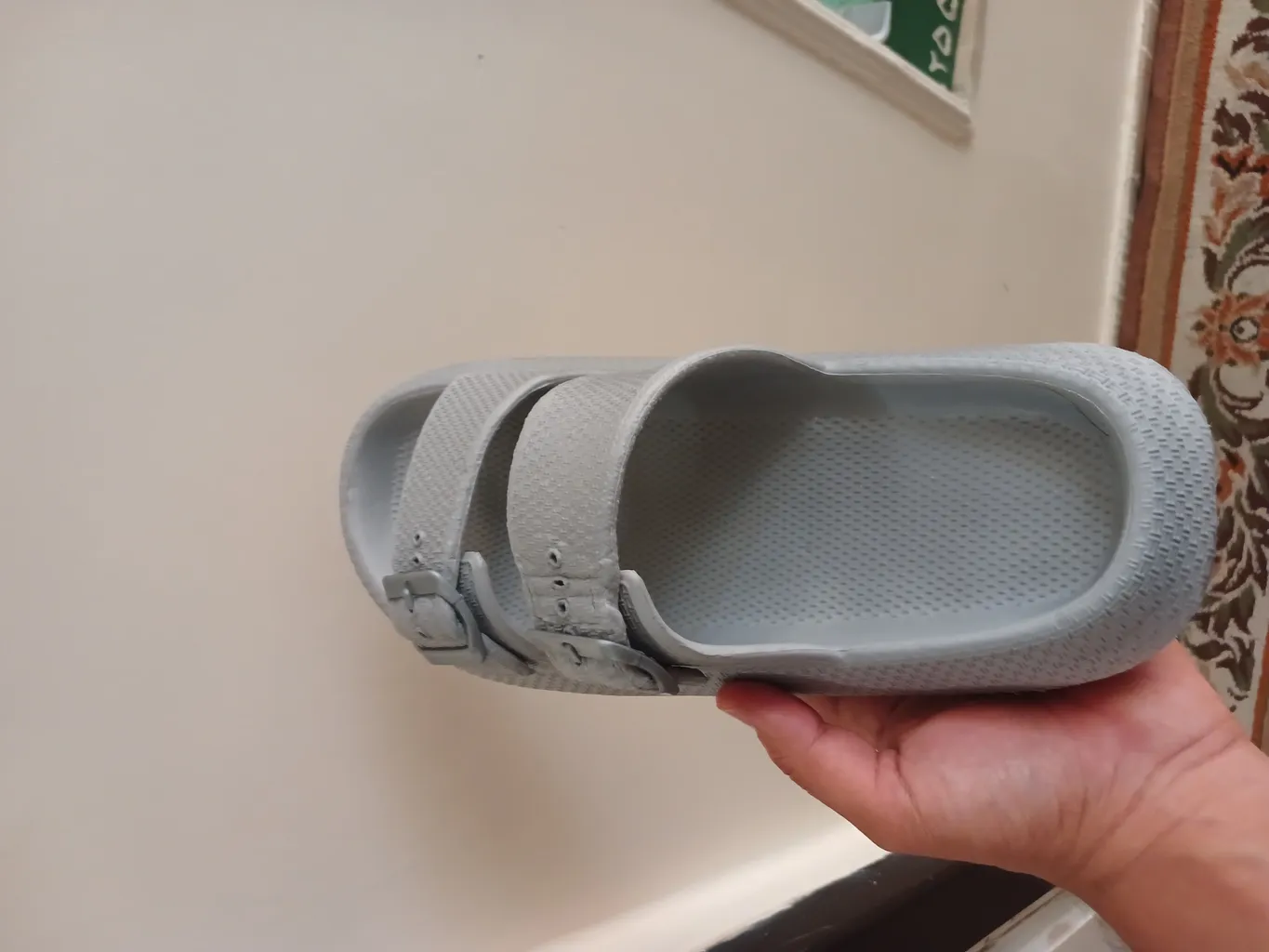 دمپایی مردانه مدل دوبنده سگک دار برسام کد 1411-GY