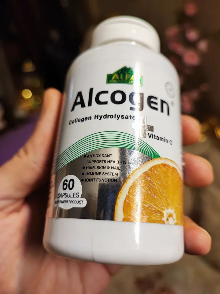 کپسول آلکوژن با ویتامین C آلفا ویتامینز بسته 60 عددی