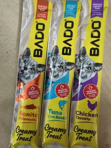 تجریه خرید تشویقی گربه بادو مدل بستنی طعم میکس وزن 45 گرم بسته 3 عددی