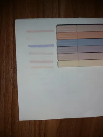 ماژیک علامت گذار مدل پاستلی مکعبی کد QJ-0924A بسته 6 عددی