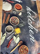 تجریه خرید  فرش ماشینی محتشم طرح آشپزخانه کد 100494 زمینه مشکی