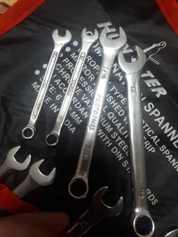 آچار یک سر تخت یک سر رینگی هانتر کد HN-12 مجموعه 12عددی