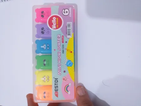 ماژیک علامت گذار مدل فانتزی طرح خرس بسته 6 عددی