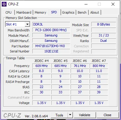 رم لپ تاپ DDR3L دو کاناله 1600مگاهرتز cl11 سامسونگ مدل PC3L-12800S ظرفیت 8 گیگابایت