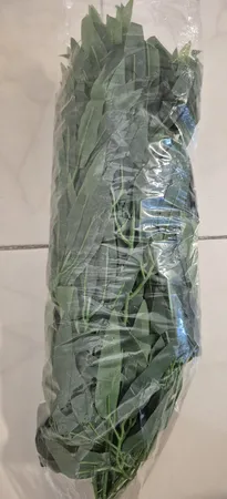 گل مصنوعی مدل بوته برگ بامبو لمسی بسته 12 عددی