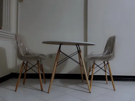 میز و صندلی ناهارخوری دو نفره مدل مایا لمسه کد gm01