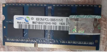 رم لپ تاپ DDR3 تک کاناله 1600 مگاهرتز CL11 سامسونگ مدل PC3L ظرفیت 8 گیگابایت