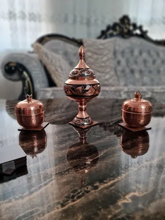 شکلات خوری مسی مدل الماس تراش کد 24