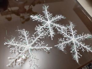 آویز درخت کریسمس طرح دانه برف بسته 3 عددی