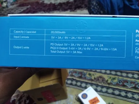 پاوربانک 20 وات انکر مدل A1287 ظرفیت 20000 میلی آمپر ساعت