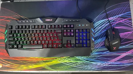 کیبورد گیمینگ هیسکا مدل HX-KEG400 RGB، سوییچ ممبران، Full-Size نورپردازی RGB