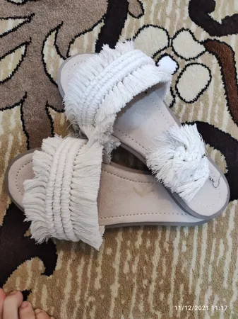 صندل زنانه مدل مکرومه