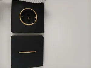 تجریه خرید پریز برق ارت دار صنایع آسیا الکتریک مدل کریستال BLK-GLD