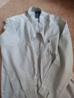 پیراهن آستین بلند مردانه مدل راه راه یقه دیپلمات کد ۶۱۰۲۰۶۷