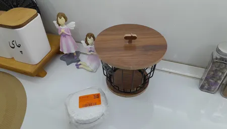 سبد گردو مدل بلوط در چوبی