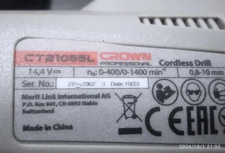 دریل پیچ گوشتی شارژی کرون مدل CT21055L BMC
