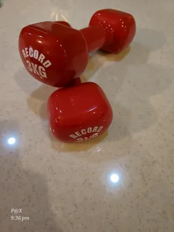 دمبل رکورد مدل V-H وزن 1 کیلو گرمی بسته 2 عددی