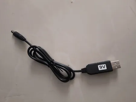 کابل تبدیل USB به DC کد 9V طول 1 متر