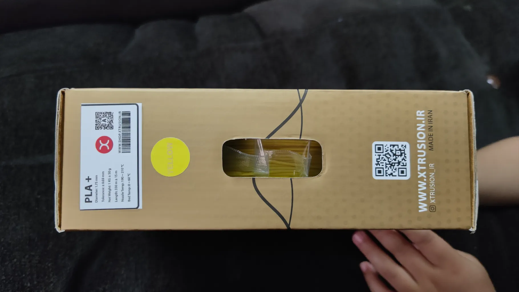 فیلامنت PLA پرینتر سه بعدی ایکستروژن مدل XTG قطر 1.75 میلی متر 1000 گرم