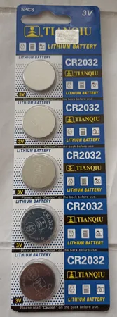 باتری سکه ای تیانکیو مدل CR2032 بسته 5 عددی