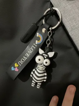 جاکلیدی دخترانه مدل سیلیکونی طرح گورخر